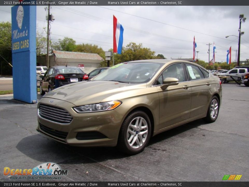 2013 Ford Fusion SE 1.6 EcoBoost Ginger Ale Metallic / Dune Photo #4