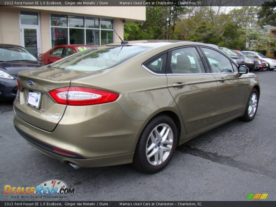 2013 Ford Fusion SE 1.6 EcoBoost Ginger Ale Metallic / Dune Photo #8