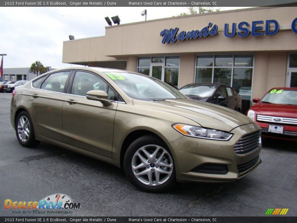 2013 Ford Fusion SE 1.6 EcoBoost Ginger Ale Metallic / Dune Photo #27