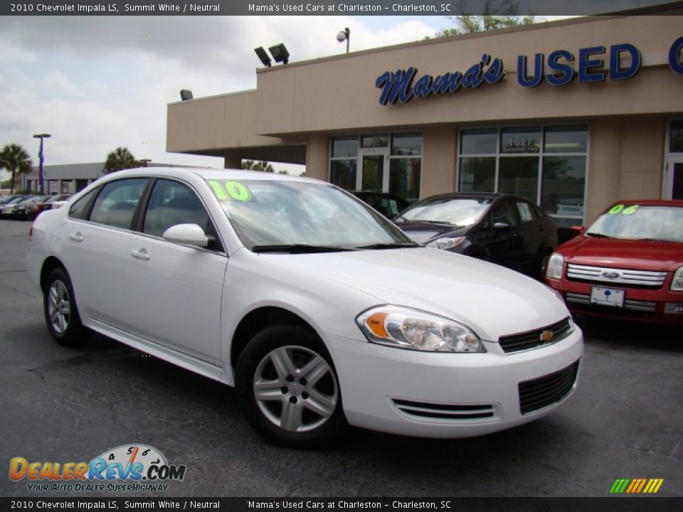 2010 Chevrolet Impala LS Summit White / Neutral Photo #26