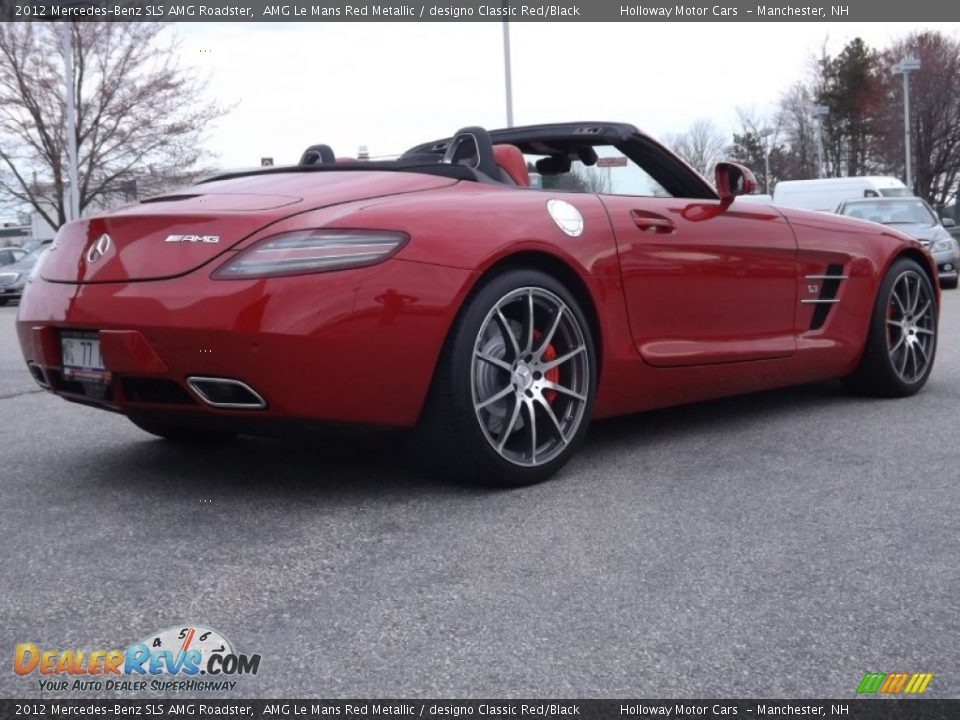 2012 Mercedes-Benz SLS AMG Roadster AMG Le Mans Red Metallic / designo Classic Red/Black Photo #3