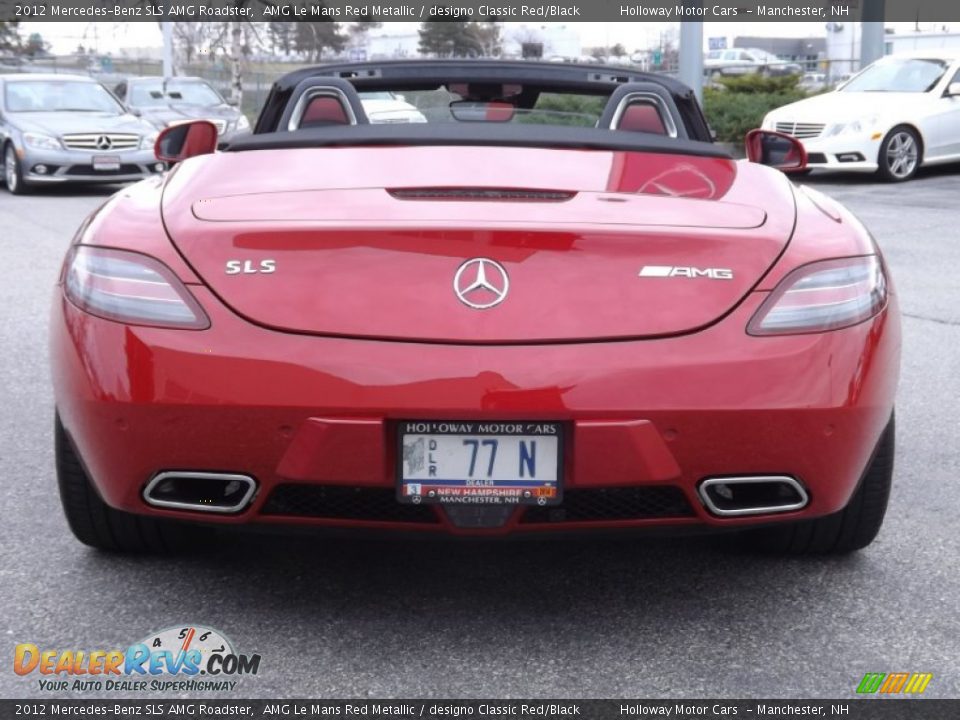 2012 Mercedes-Benz SLS AMG Roadster AMG Le Mans Red Metallic / designo Classic Red/Black Photo #4
