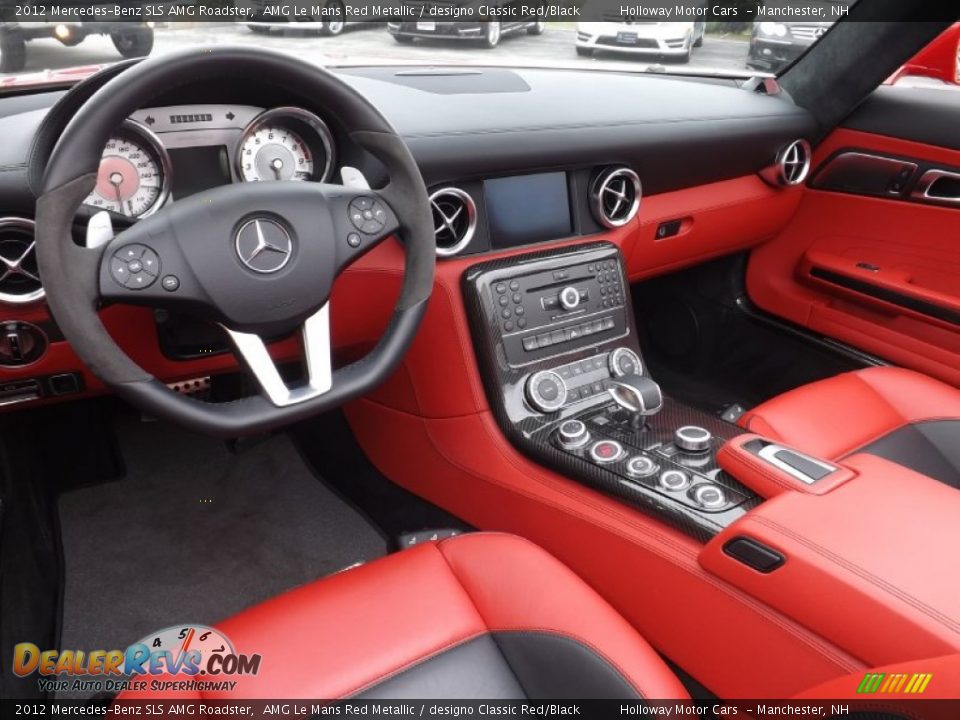 2012 Mercedes-Benz SLS AMG Roadster AMG Le Mans Red Metallic / designo Classic Red/Black Photo #6