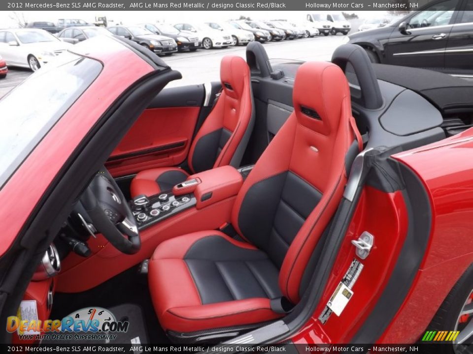 2012 Mercedes-Benz SLS AMG Roadster AMG Le Mans Red Metallic / designo Classic Red/Black Photo #7