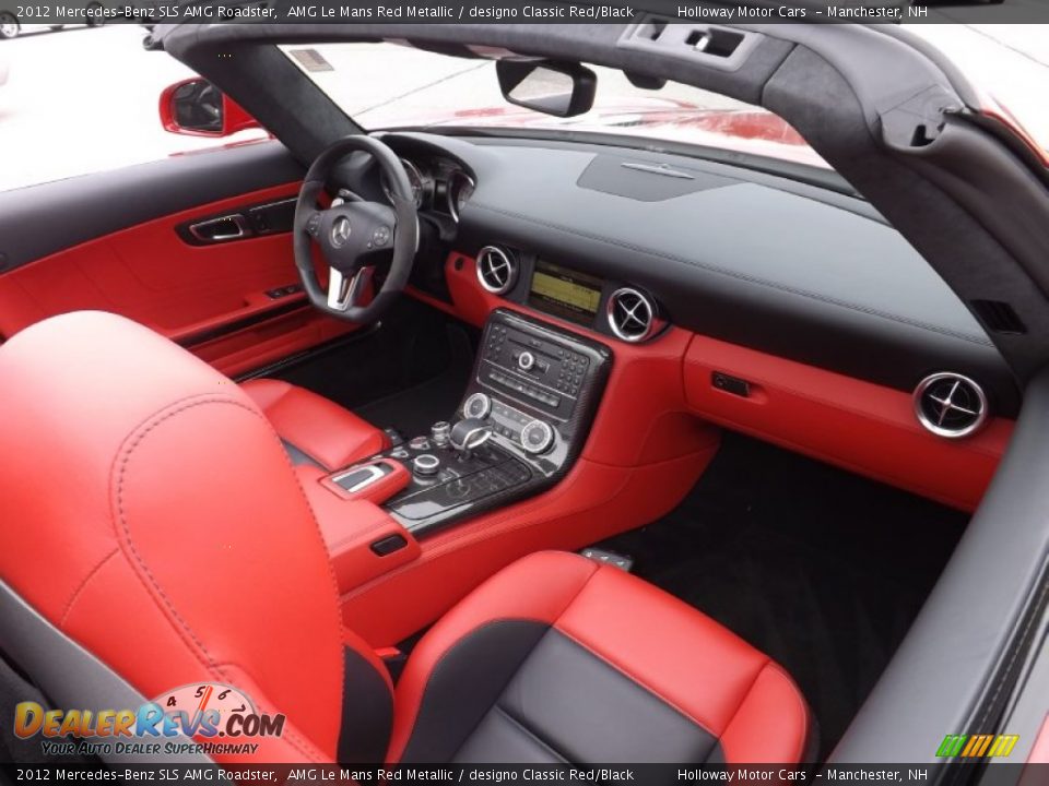 2012 Mercedes-Benz SLS AMG Roadster AMG Le Mans Red Metallic / designo Classic Red/Black Photo #14