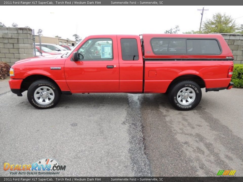 2011 Ford Ranger XLT SuperCab Torch Red / Medium Dark Flint Photo #2