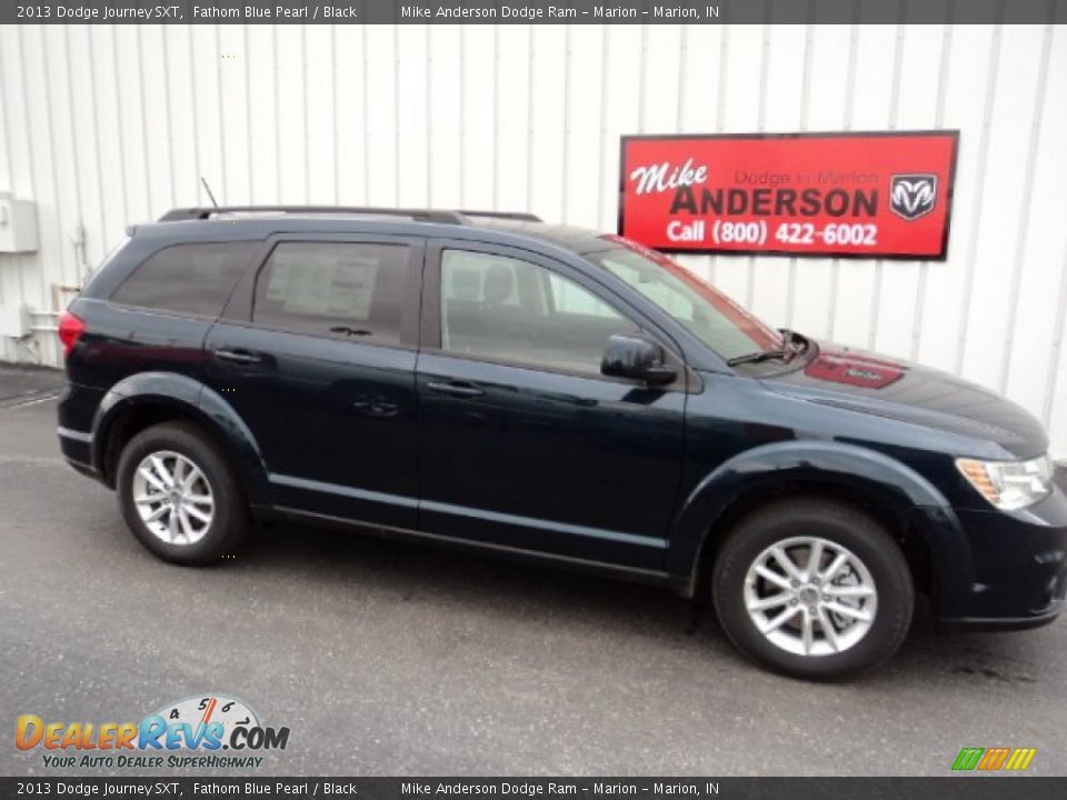 2013 Dodge Journey SXT Fathom Blue Pearl / Black Photo #2