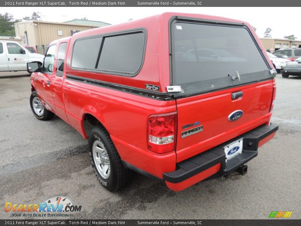 2011 Ford Ranger XLT SuperCab Torch Red / Medium Dark Flint Photo #13