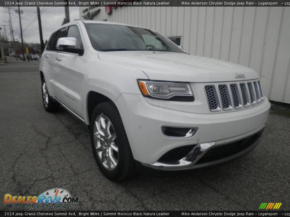 2014 Jeep Grand Cherokee Summit 4x4 Bright White / Summit Morocco Black Natura Leather Photo #1
