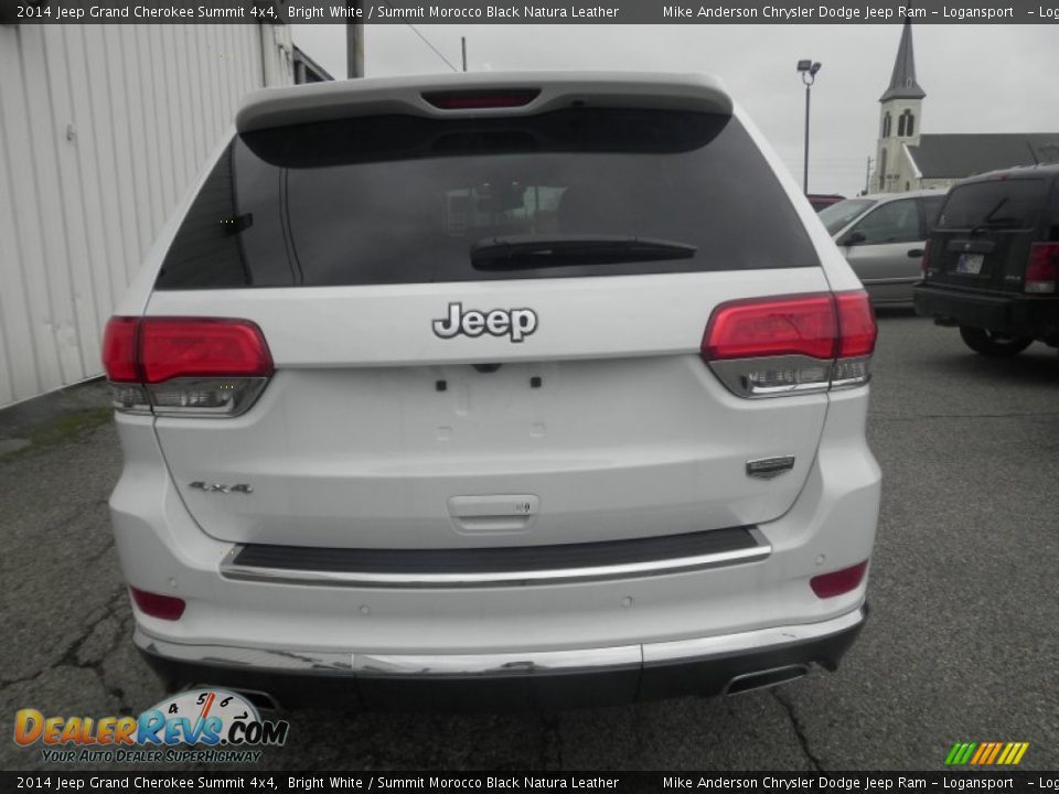 2014 Jeep Grand Cherokee Summit 4x4 Bright White / Summit Morocco Black Natura Leather Photo #3