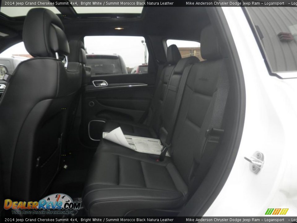 2014 Jeep Grand Cherokee Summit 4x4 Bright White / Summit Morocco Black Natura Leather Photo #5