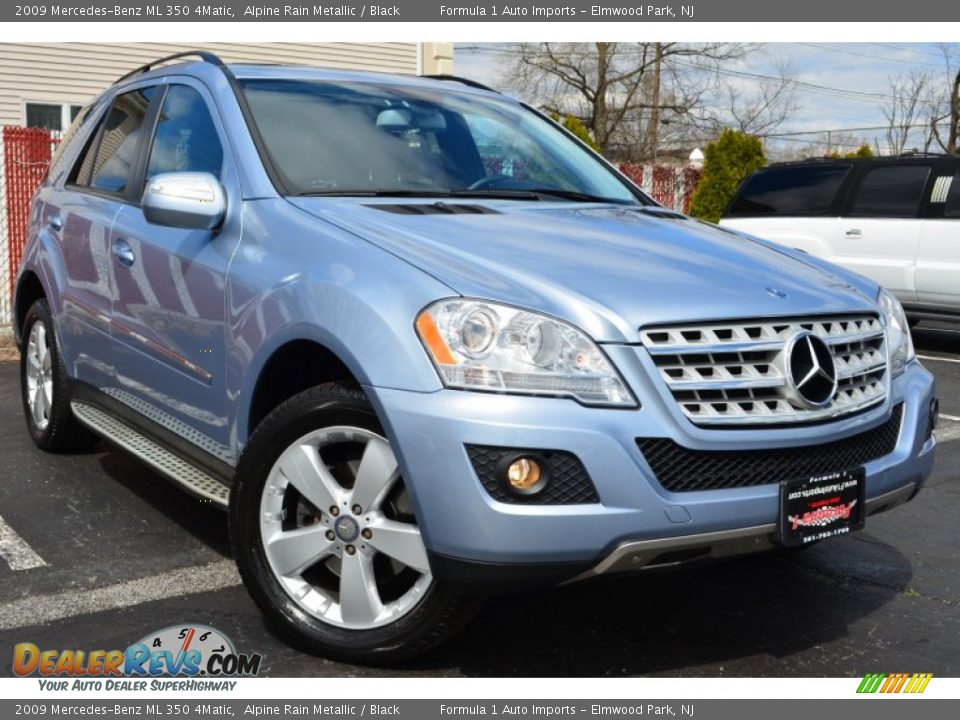 2009 Mercedes-Benz ML 350 4Matic Alpine Rain Metallic / Black Photo #1