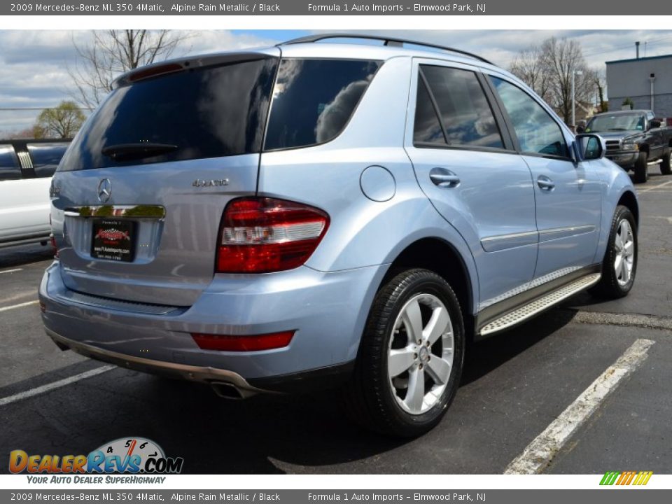 2009 Mercedes-Benz ML 350 4Matic Alpine Rain Metallic / Black Photo #7