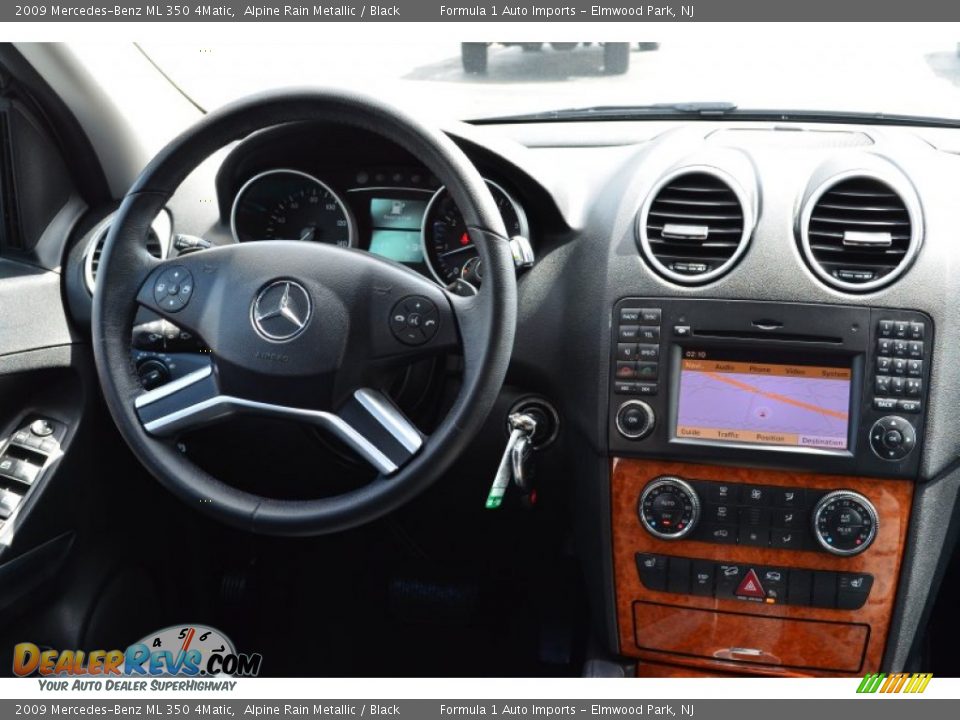 2009 Mercedes-Benz ML 350 4Matic Alpine Rain Metallic / Black Photo #10