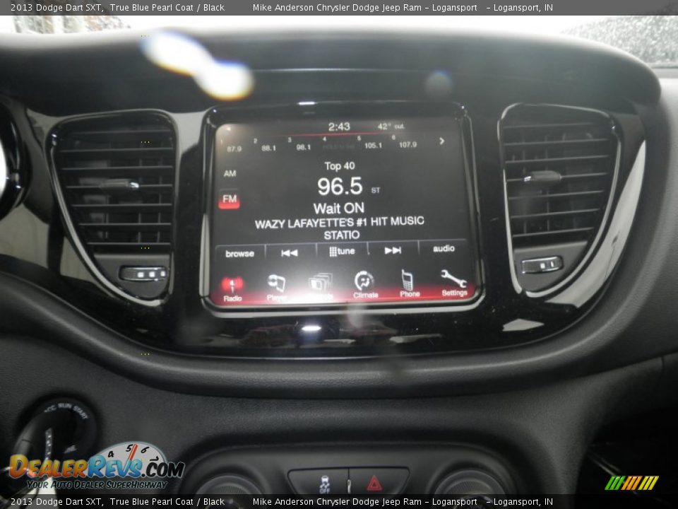 2013 Dodge Dart SXT True Blue Pearl Coat / Black Photo #7