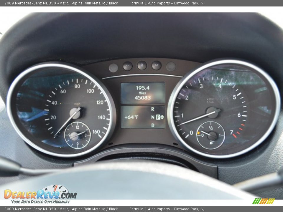 2009 Mercedes-Benz ML 350 4Matic Alpine Rain Metallic / Black Photo #18