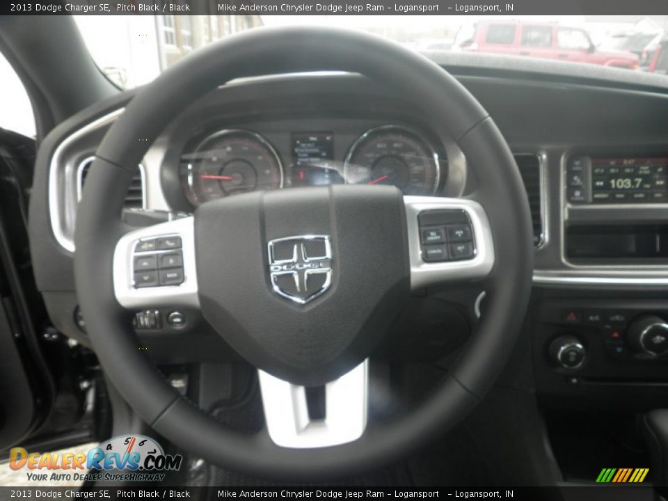 2013 Dodge Charger SE Pitch Black / Black Photo #6