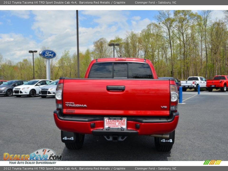 2012 Toyota Tacoma V6 TRD Sport Double Cab 4x4 Barcelona Red Metallic / Graphite Photo #4