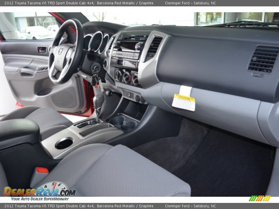 2012 Toyota Tacoma V6 TRD Sport Double Cab 4x4 Barcelona Red Metallic / Graphite Photo #15