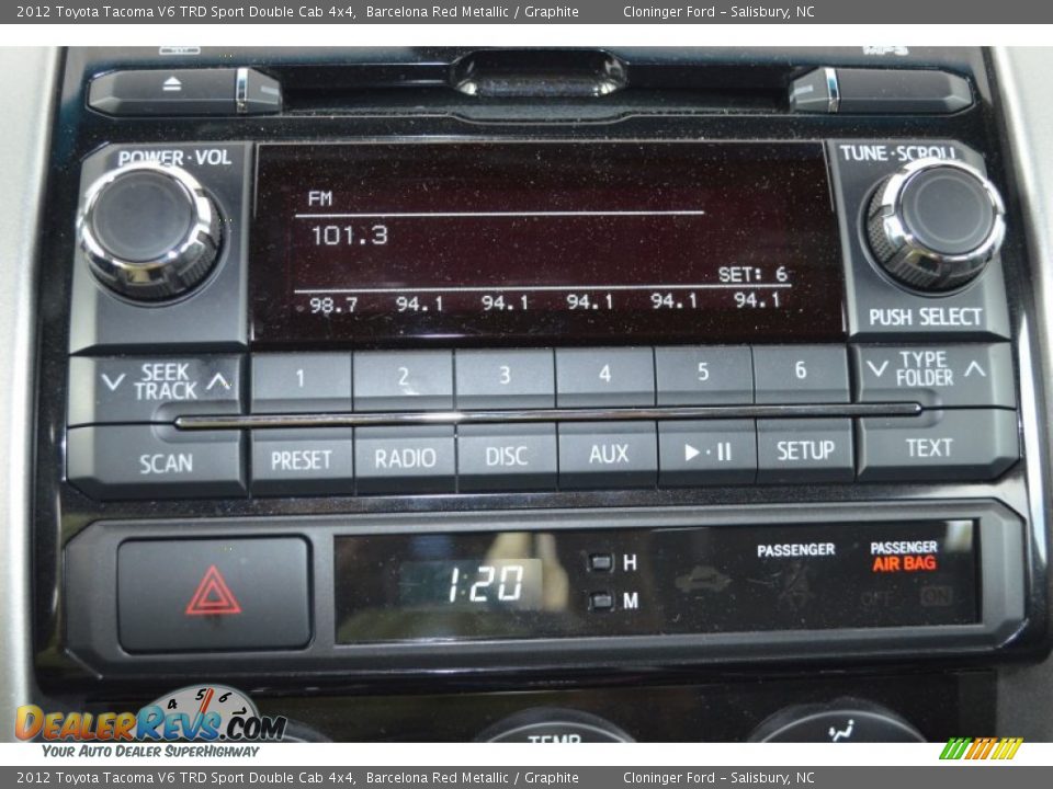 2012 Toyota Tacoma V6 TRD Sport Double Cab 4x4 Barcelona Red Metallic / Graphite Photo #29