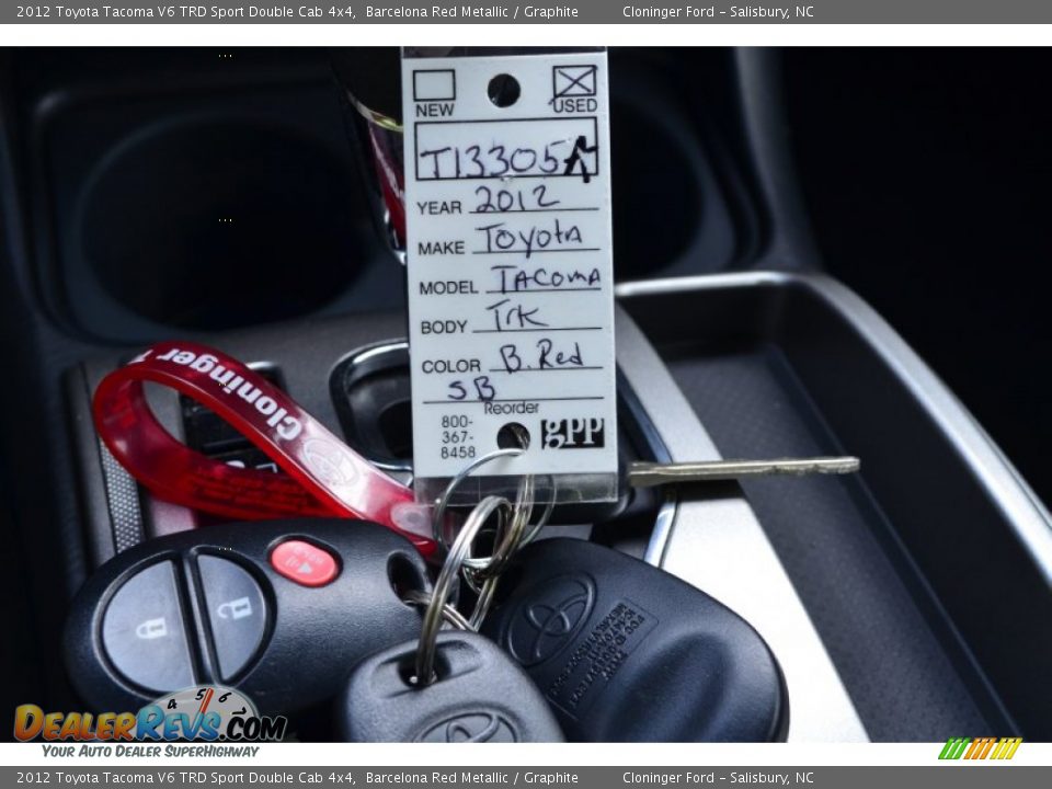 2012 Toyota Tacoma V6 TRD Sport Double Cab 4x4 Barcelona Red Metallic / Graphite Photo #35