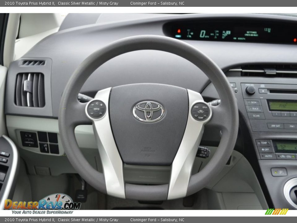 2010 Toyota Prius Hybrid II Classic Silver Metallic / Misty Gray Photo #21