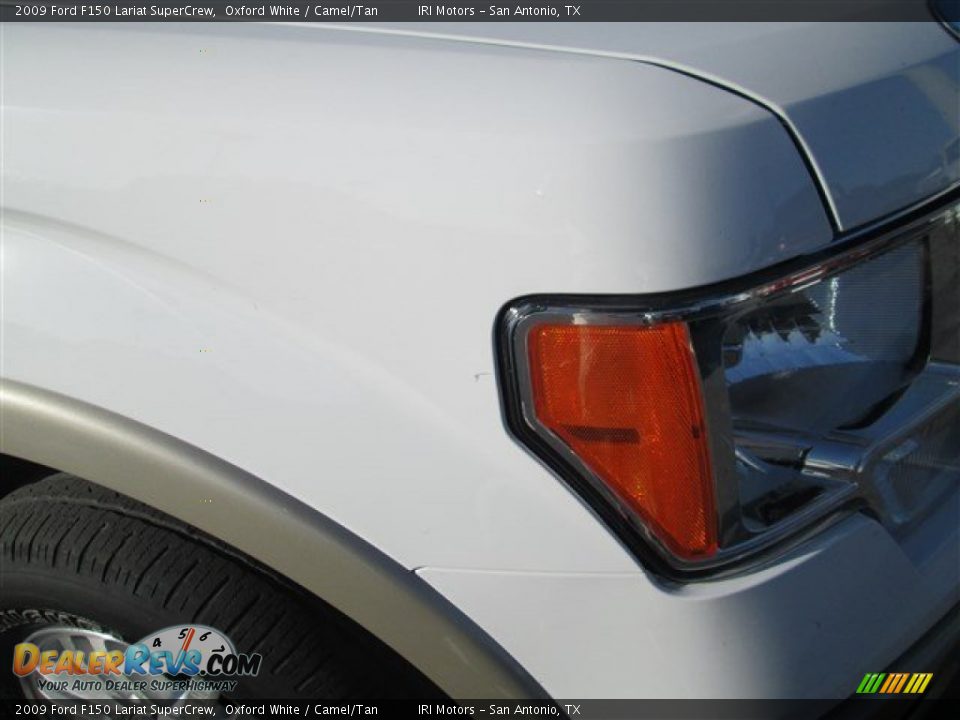2009 Ford F150 Lariat SuperCrew Oxford White / Camel/Tan Photo #3