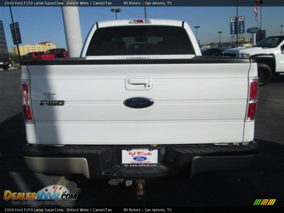 2009 Ford F150 Lariat SuperCrew Oxford White / Camel/Tan Photo #7