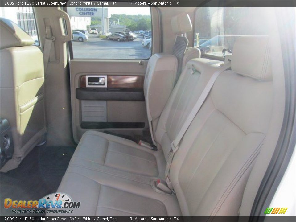 2009 Ford F150 Lariat SuperCrew Oxford White / Camel/Tan Photo #14