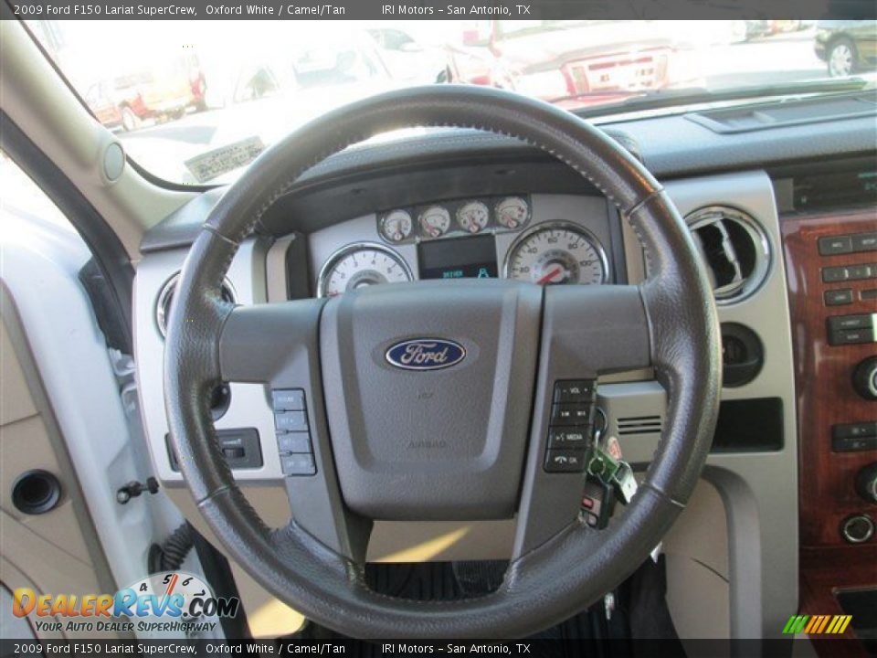 2009 Ford F150 Lariat SuperCrew Oxford White / Camel/Tan Photo #15