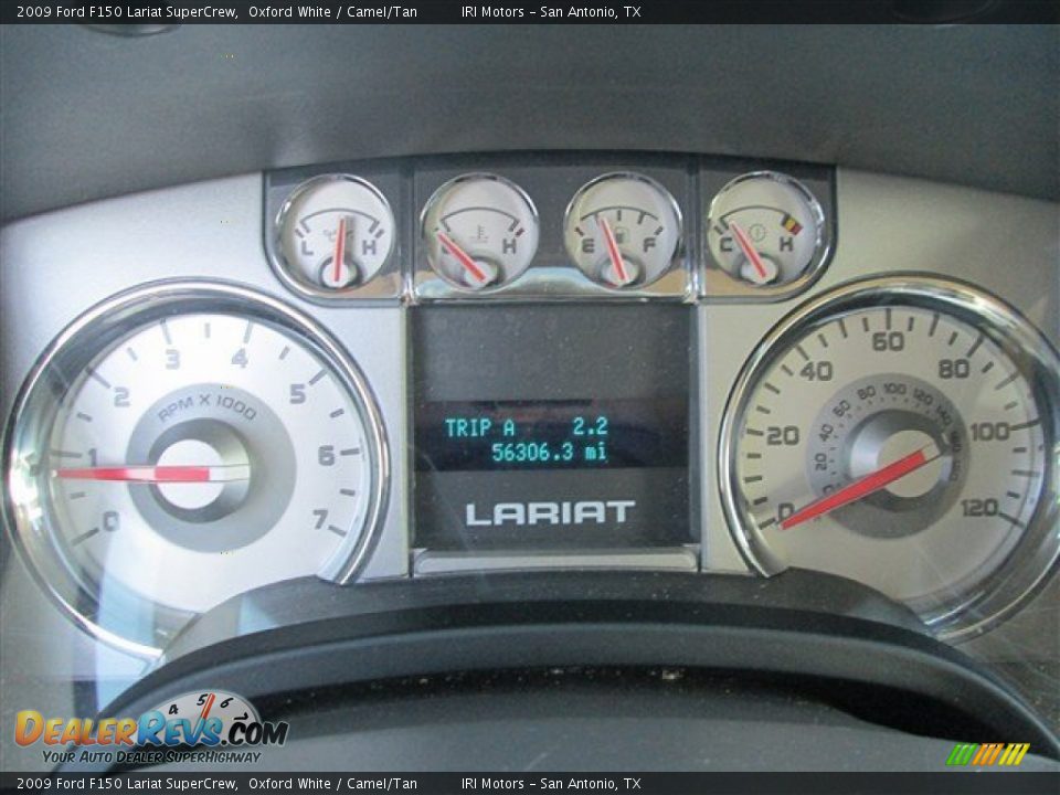 2009 Ford F150 Lariat SuperCrew Oxford White / Camel/Tan Photo #19
