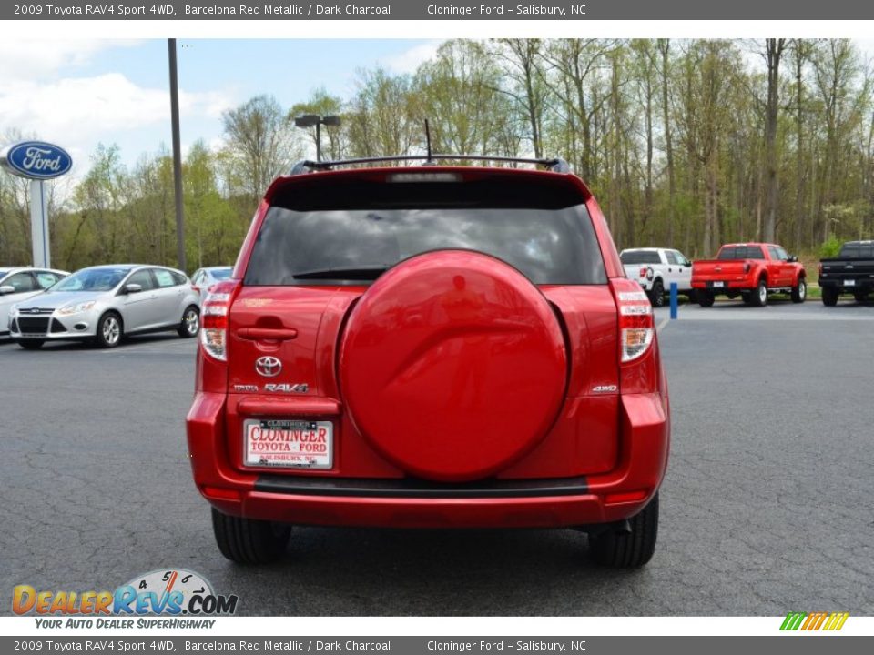 2009 Toyota RAV4 Sport 4WD Barcelona Red Metallic / Dark Charcoal Photo #4