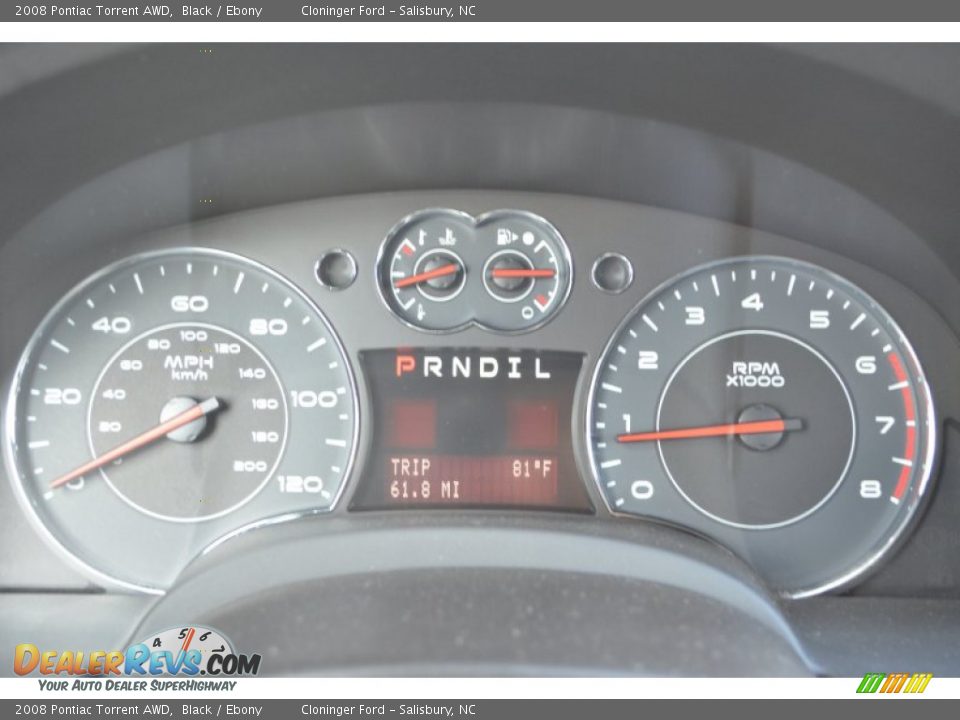 2008 Pontiac Torrent AWD Black / Ebony Photo #25