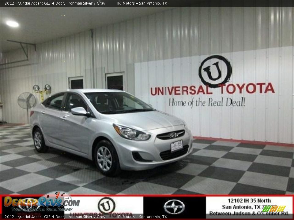 2012 Hyundai Accent GLS 4 Door Ironman Silver / Gray Photo #1