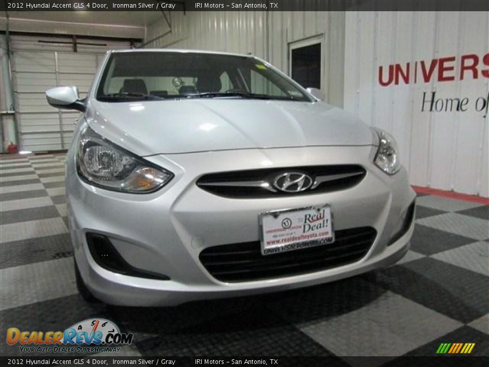 2012 Hyundai Accent GLS 4 Door Ironman Silver / Gray Photo #2