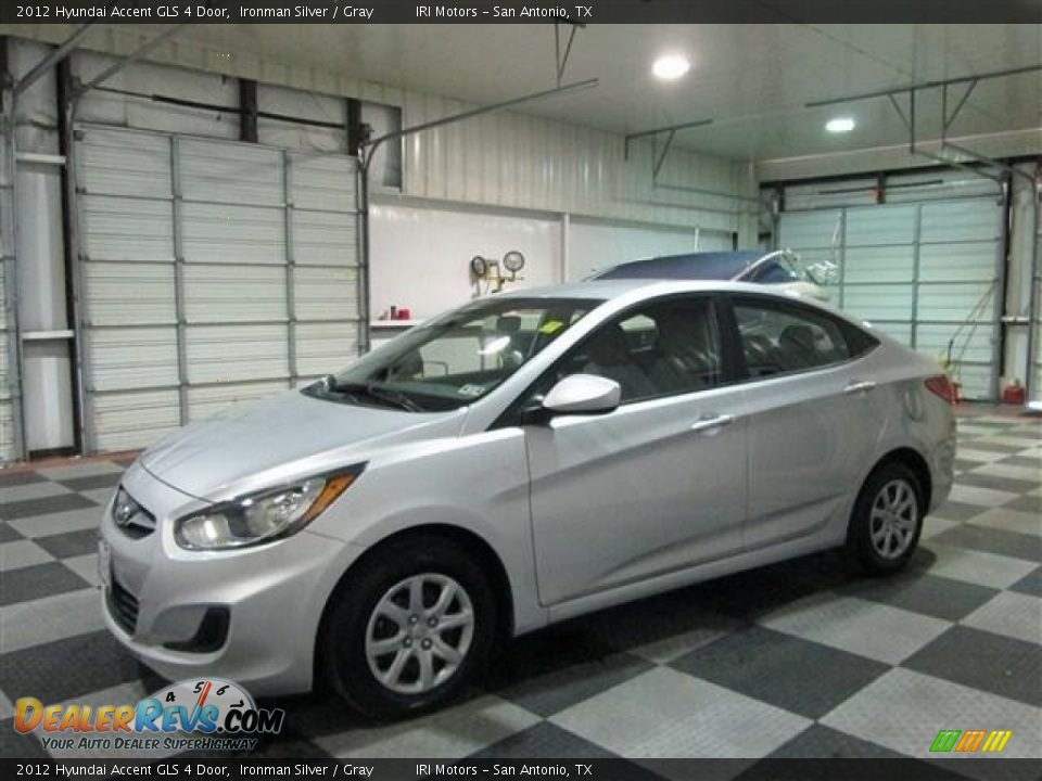 2012 Hyundai Accent GLS 4 Door Ironman Silver / Gray Photo #4
