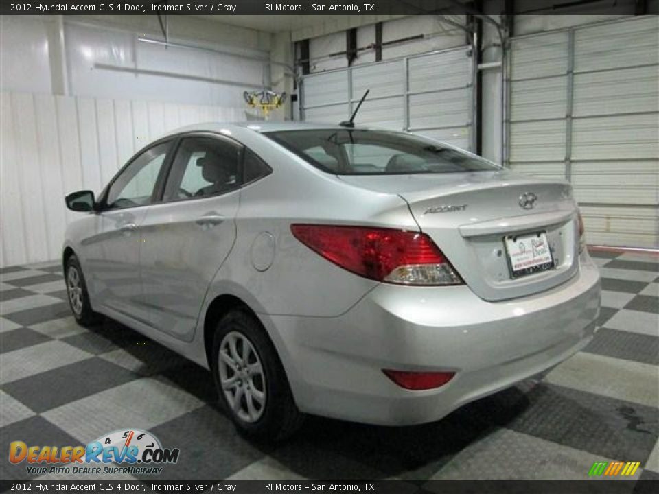 2012 Hyundai Accent GLS 4 Door Ironman Silver / Gray Photo #5