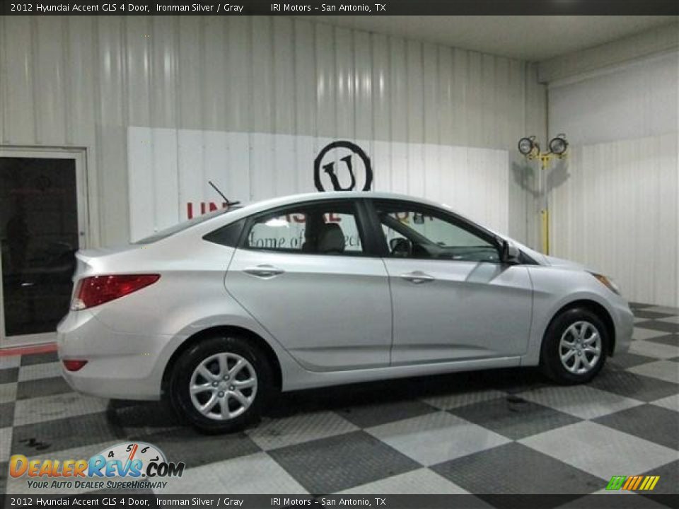 2012 Hyundai Accent GLS 4 Door Ironman Silver / Gray Photo #7