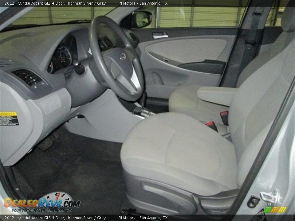 2012 Hyundai Accent GLS 4 Door Ironman Silver / Gray Photo #10