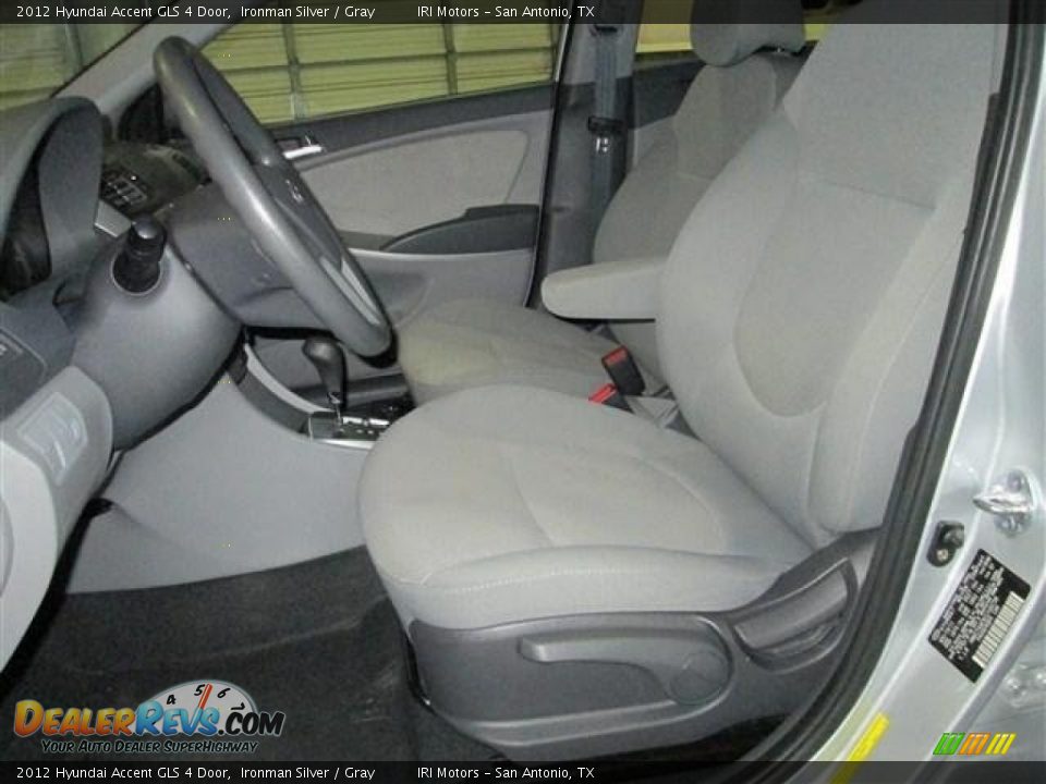 2012 Hyundai Accent GLS 4 Door Ironman Silver / Gray Photo #11