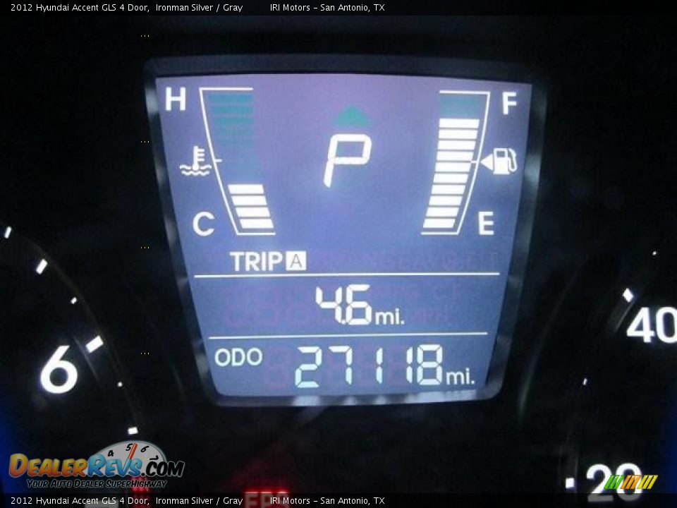2012 Hyundai Accent GLS 4 Door Ironman Silver / Gray Photo #12