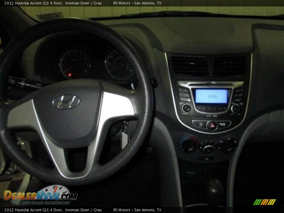 2012 Hyundai Accent GLS 4 Door Ironman Silver / Gray Photo #13
