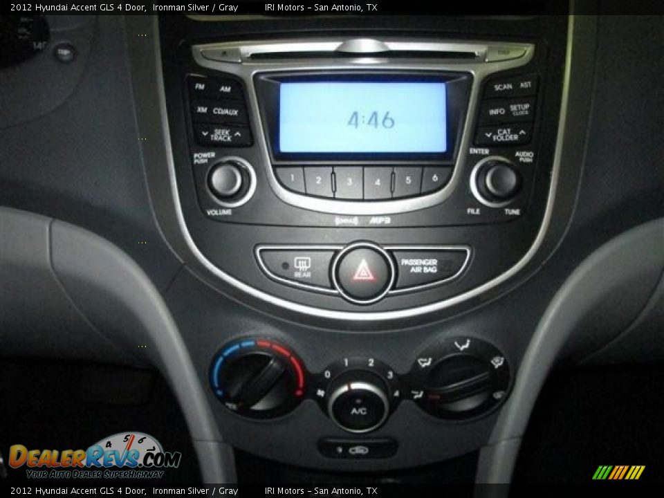 2012 Hyundai Accent GLS 4 Door Ironman Silver / Gray Photo #14