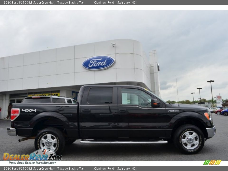 2010 Ford F150 XLT SuperCrew 4x4 Tuxedo Black / Tan Photo #2
