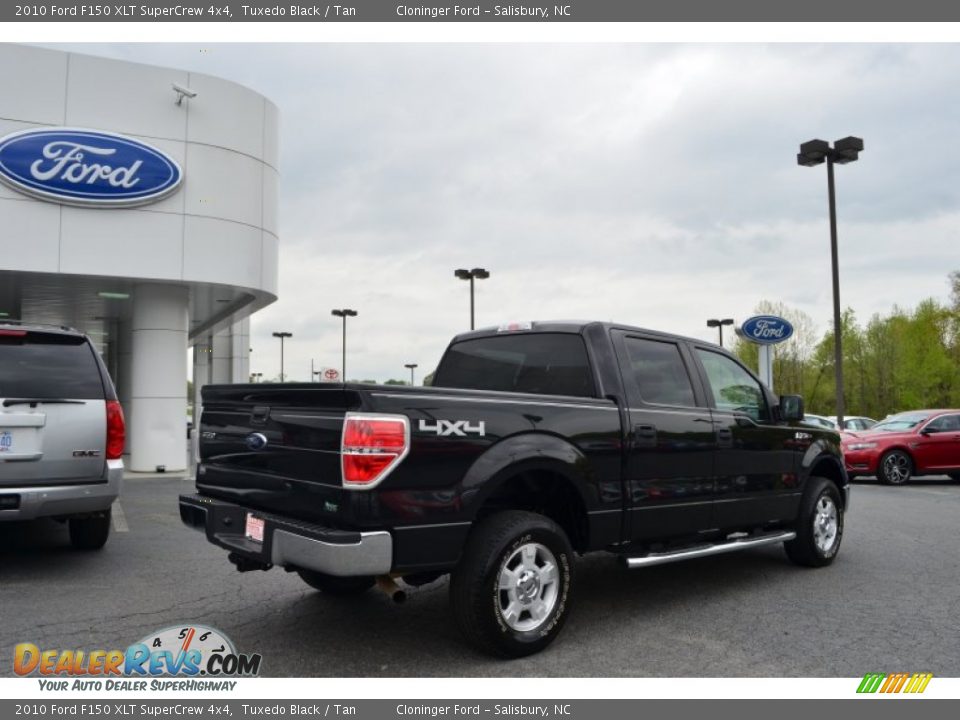 2010 Ford F150 XLT SuperCrew 4x4 Tuxedo Black / Tan Photo #3