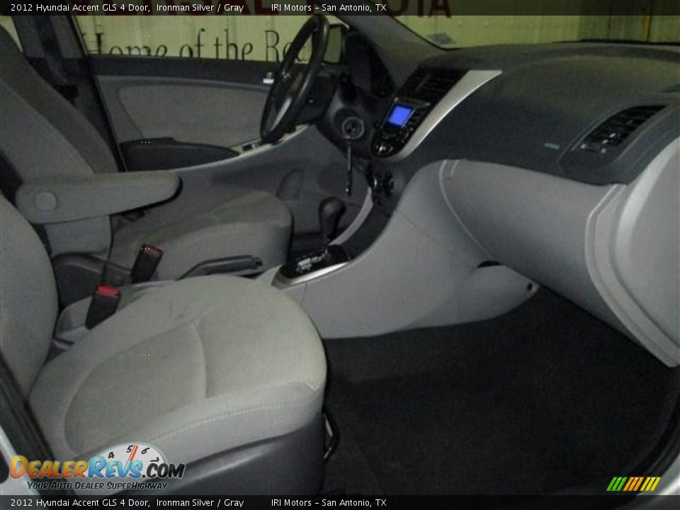 2012 Hyundai Accent GLS 4 Door Ironman Silver / Gray Photo #16