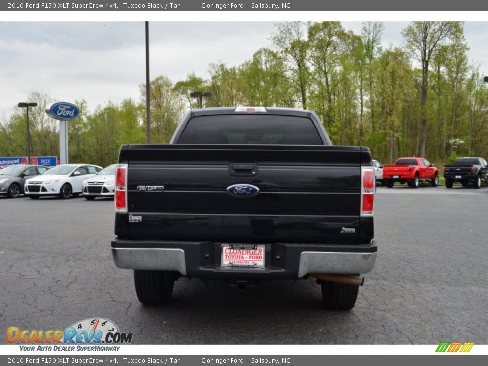 2010 Ford F150 XLT SuperCrew 4x4 Tuxedo Black / Tan Photo #4