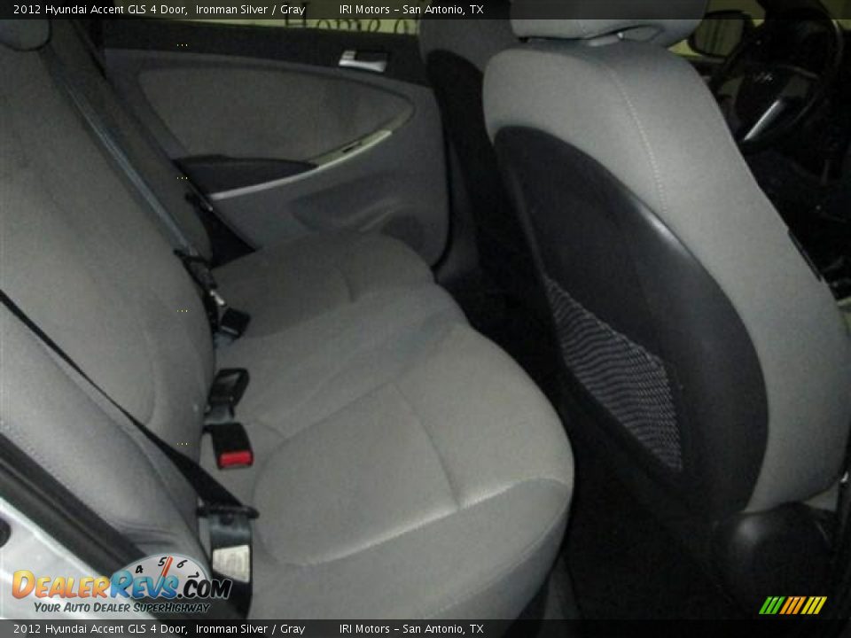 2012 Hyundai Accent GLS 4 Door Ironman Silver / Gray Photo #18