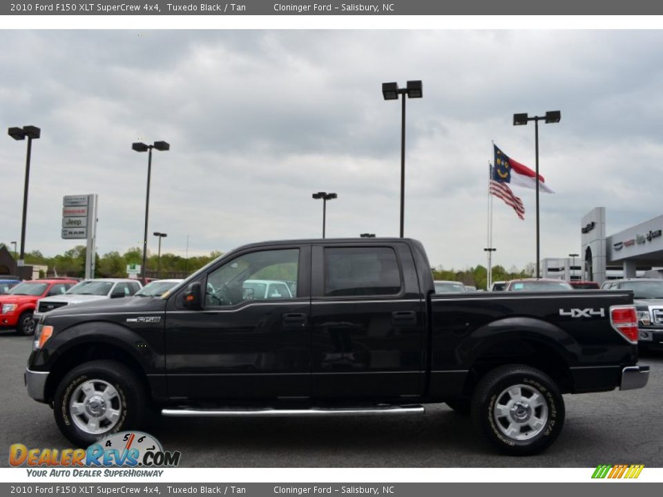2010 Ford F150 XLT SuperCrew 4x4 Tuxedo Black / Tan Photo #5