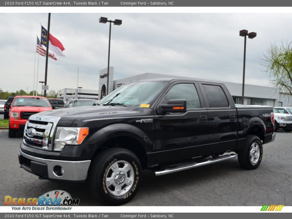 2010 Ford F150 XLT SuperCrew 4x4 Tuxedo Black / Tan Photo #6